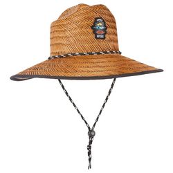 Rip Curl Mens Logo Patch Wide Brim Straw Hat