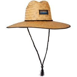 O'Neill Mens Logo Patch Wide Brim Sonoma Print Straw Hat