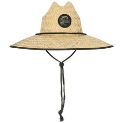 O'Neill Mens Logo Solid Wide Brim Straw Lifeguard Hat