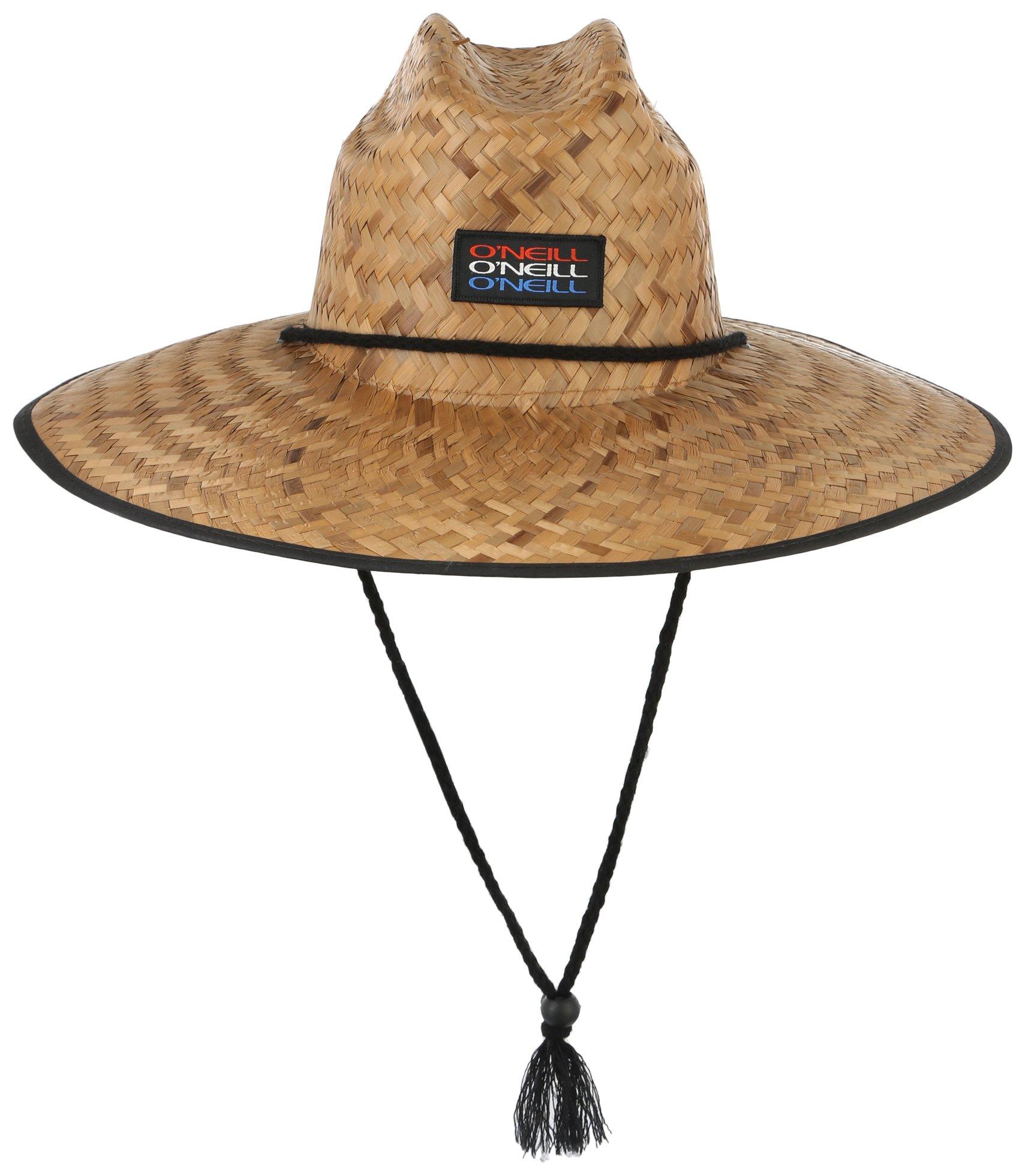 O'Neill Mens Logo Patriotic Underbrim Straw Hat