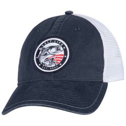 Salt Life Mens Striper Glory Logo Patch Mesh Baseball Hat