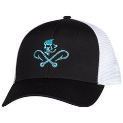 Salt Life Mens Skull & Fishhooks Mesh Baseball Hat Cap