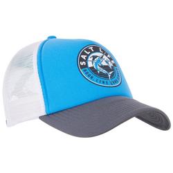 Mens Logo Solid Mesh Snapback Baseball Hat