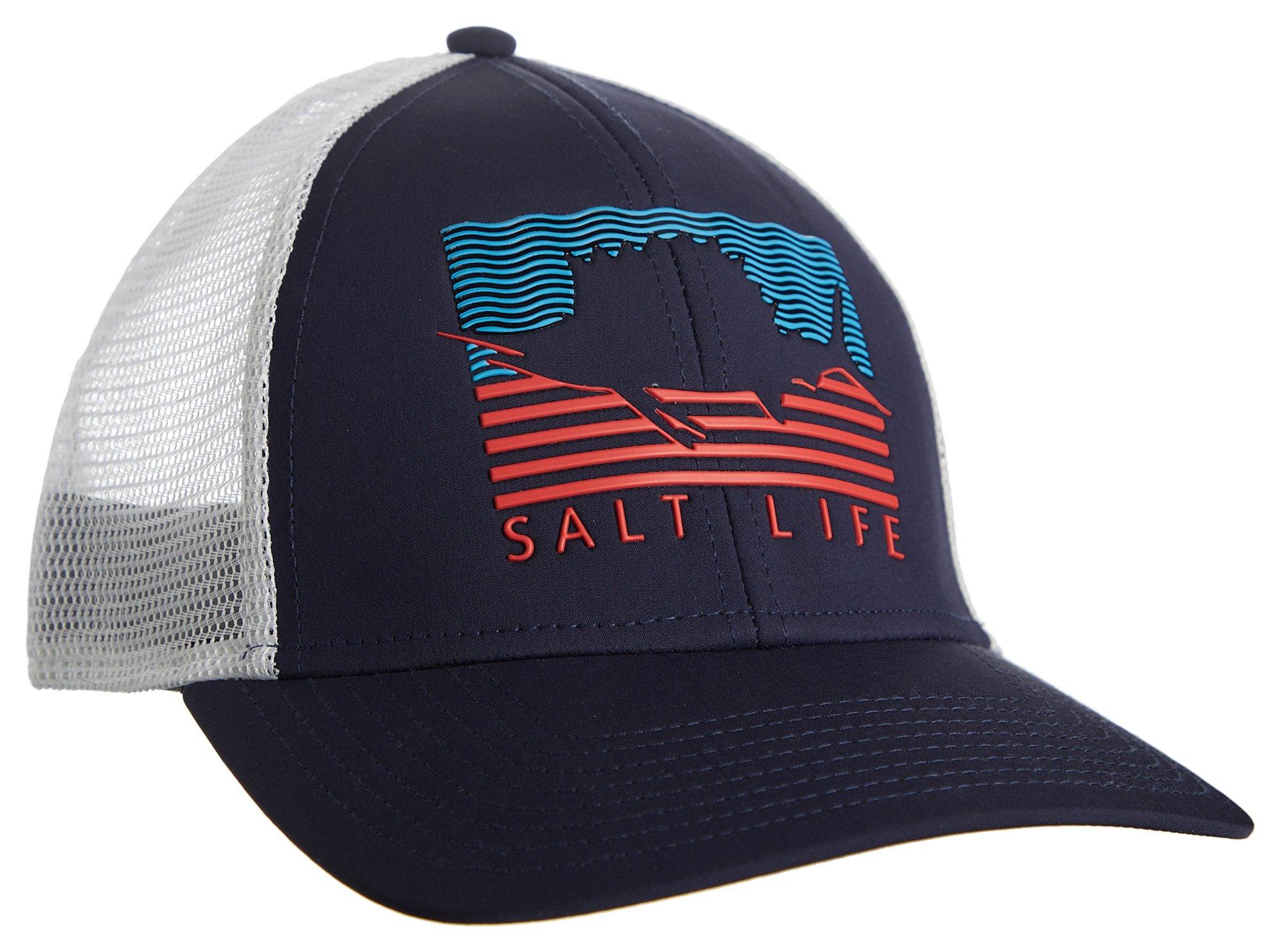 Salt Life Mens Marlin Logo Mesh Adjustable Trucker Hat