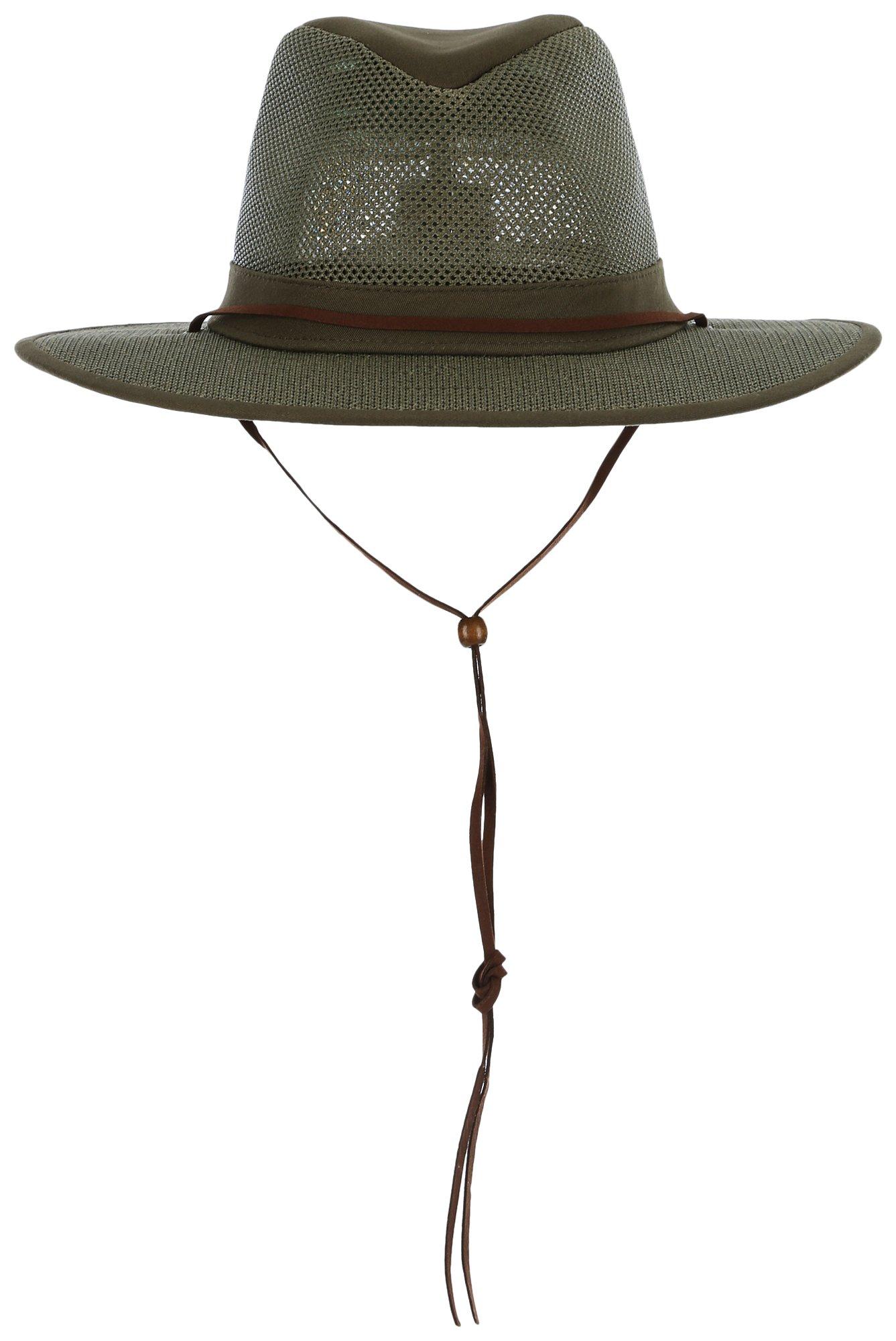 Henschel Mens Solid UPF 50+ Mesh Safari Hat