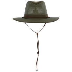 Mens Solid UPF 50+ Mesh Safari Hat