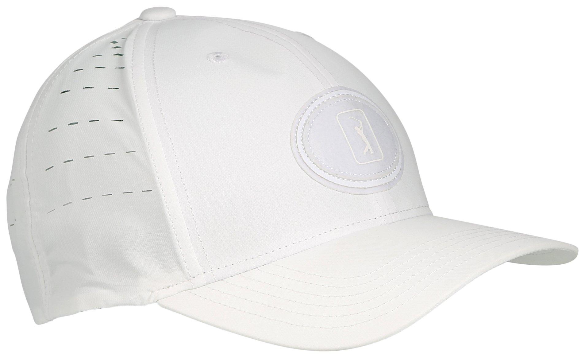 PGA Tour Mens Logo Ventilated Solid Color Adjustable