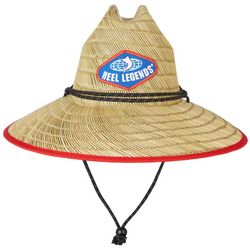 Reel Legends Mens Americana Palm Leaf Print Straw Hat