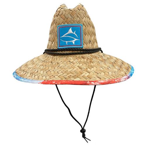 Loco Skailz Mens Patriotic Straw Lifeguard Hat
