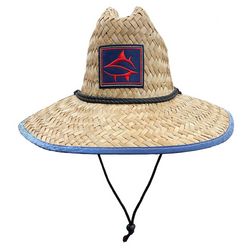Loco Skailz Mens Logo Patch Wide Brim Straw Lifeguard Hat