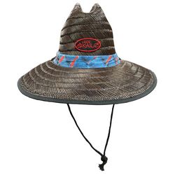 Loco Skailz Mens Print Hatband Straw Lifeguard Hat
