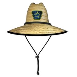 Loco Skailz Mens Wild Logo Patch Wide Brim Straw Hat
