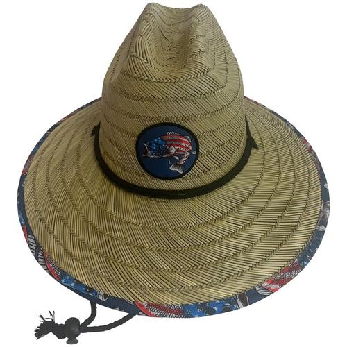 Awayalife Mens Patriotic Flag Bass Straw Lifeguard Hat
