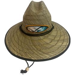 Awayalife Mens Surfboard Patch Straw Lifeguard Hat