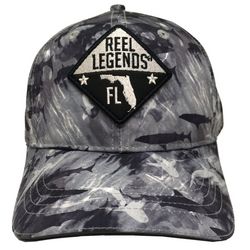 Reel Legends Mens Logo Patch Shark Snapback Trucker Hat