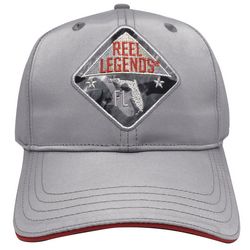 Reel Legends Mens Logo Patch Solid Snapback Trucker Hat