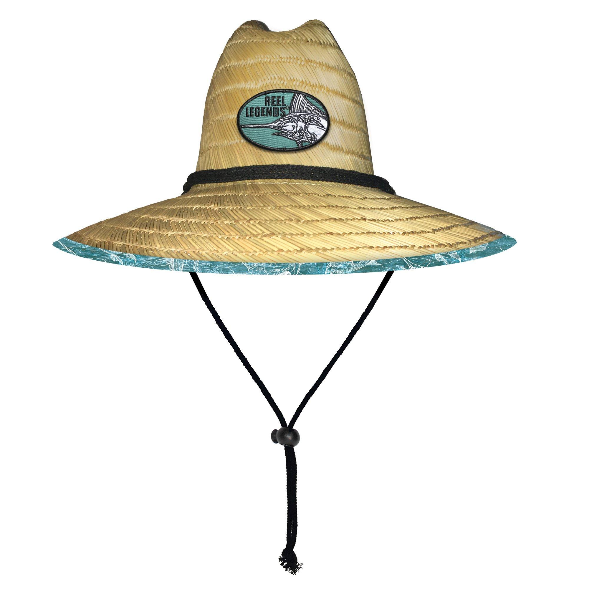 Reel Legends Mens Marlin Print Straw Hat