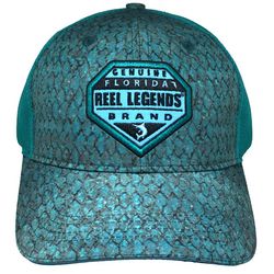 Reel Legends Mens Embroidered Logo Patch Mesh Snapback Hat