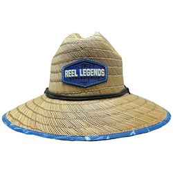 Reel Legends Mens Logo Patch Reflection Print Lifeguard Hat