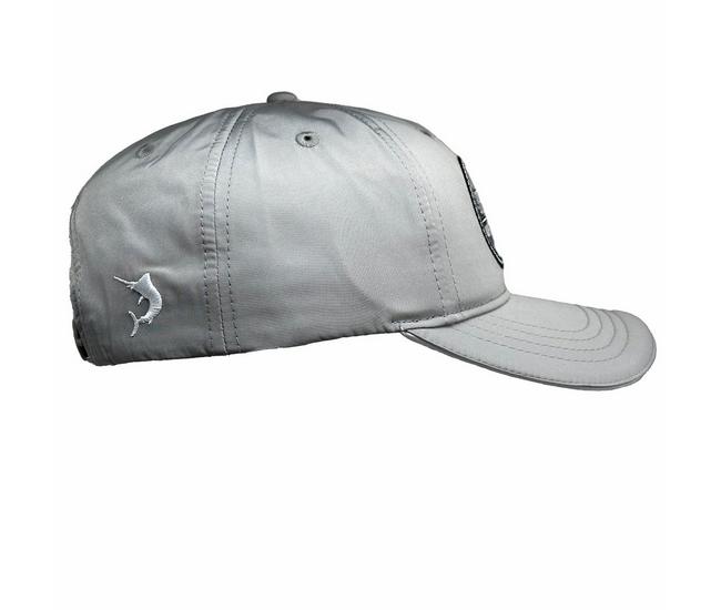 Reel Legends Mens Logo Patch Solid Color Snapback Hat - Grey - One Size