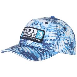 Mens Logo Patch Leaf Print Snapback Hat