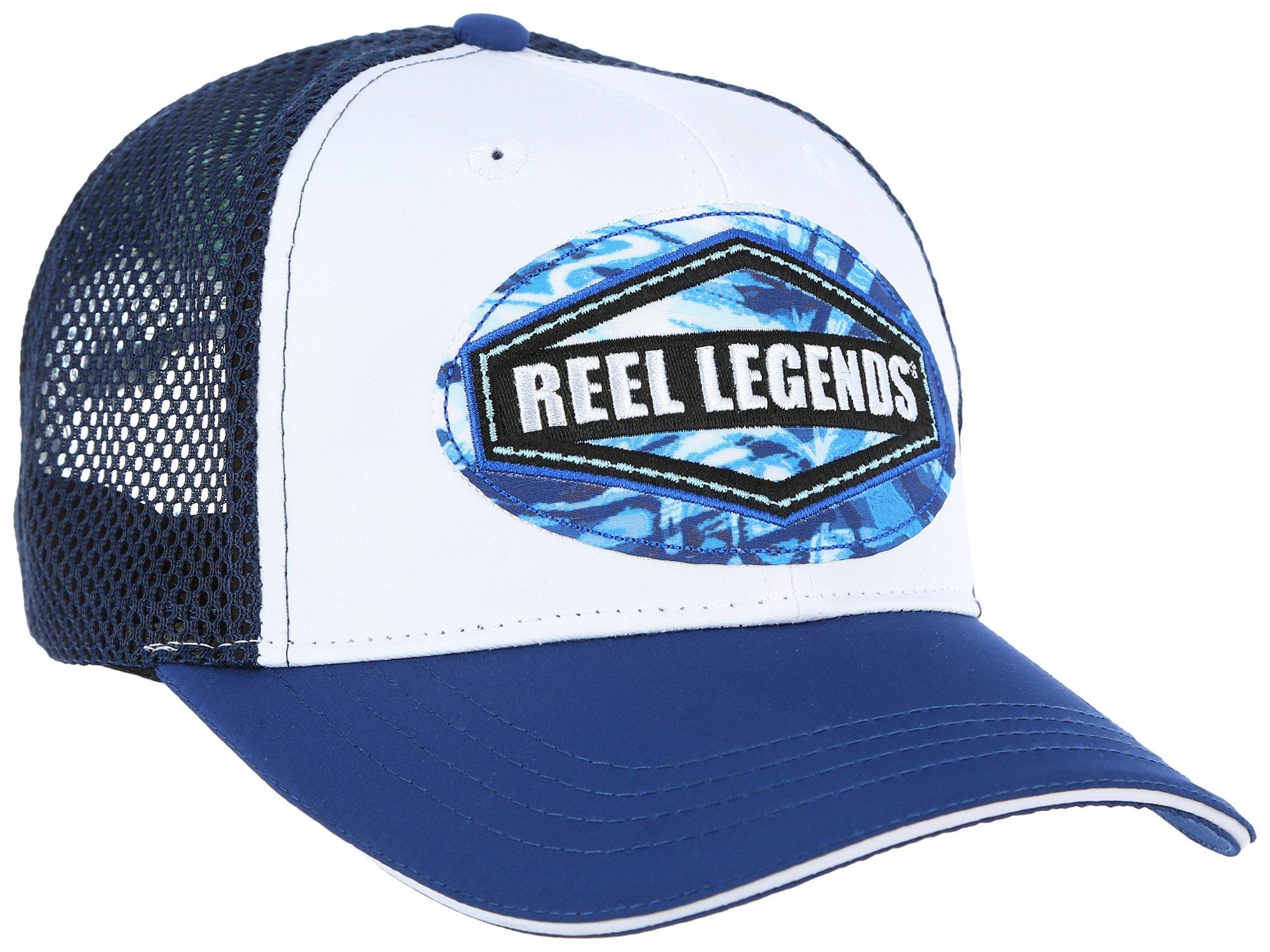 Reel Legends Mens Logo Patch Solid Mesh Snapback Hat