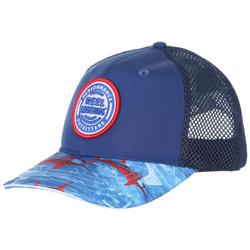 Mens Logo Patch Solid & Print Snapback Hat