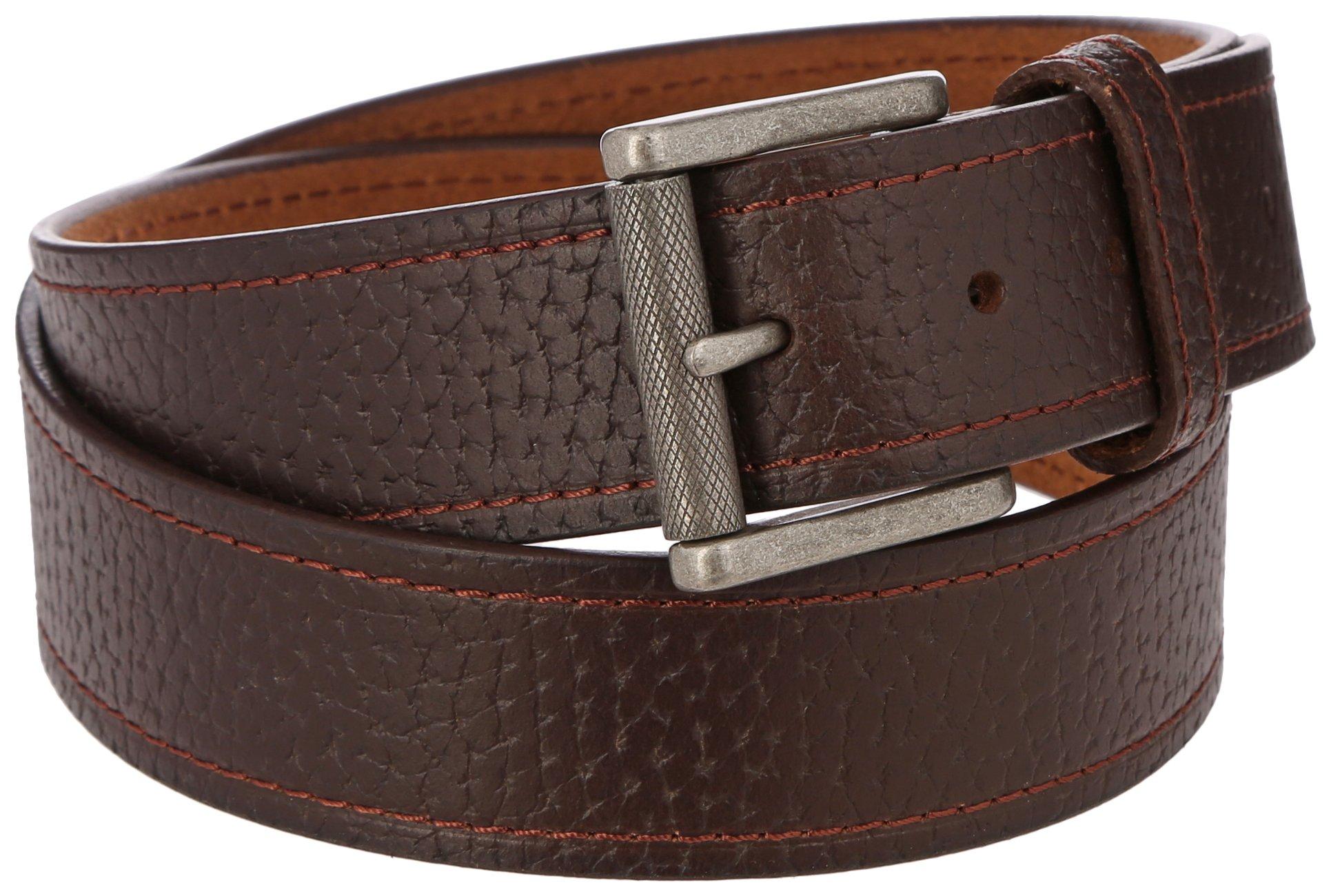 Wrangler Mens 40MM Solid Color Textured Leather Belt
