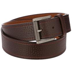 Mens 40MM Solid Color Textured Leather Belt
