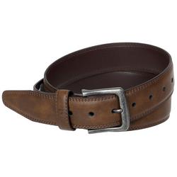 Mens 1.5 In. Grainy Leather Belt