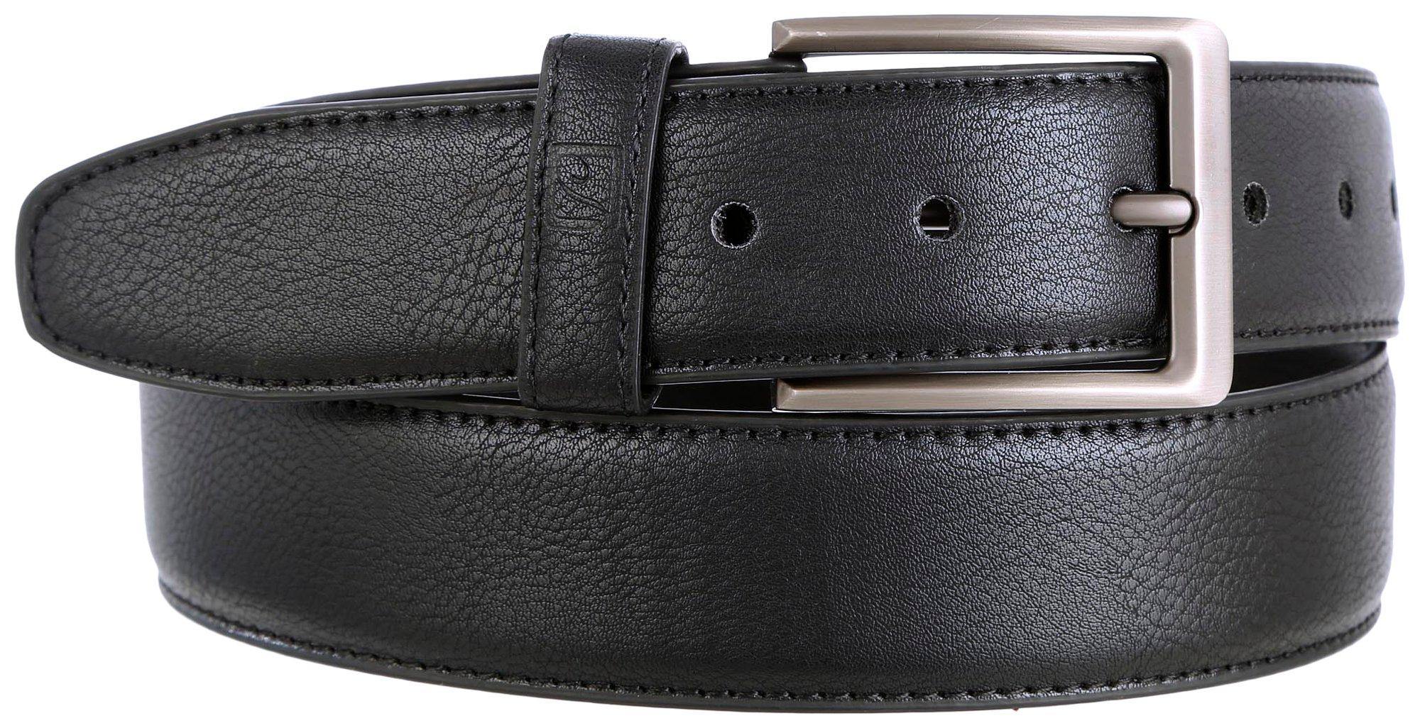 Mens 1.5 In. Stretch Bonded Leather Belt
