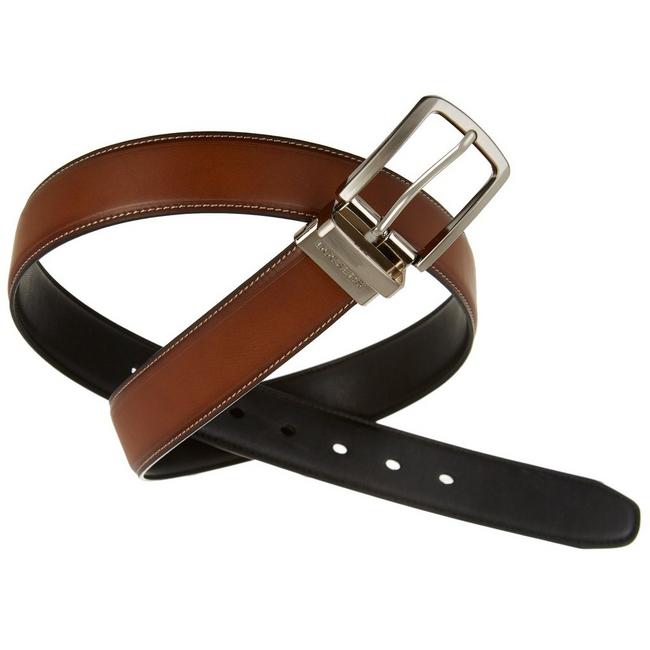 Ibex 30mm Reversible Feather Edge Leather Belt with Satin Nickel Buckle -  Black/Tan • Donalds Menswear