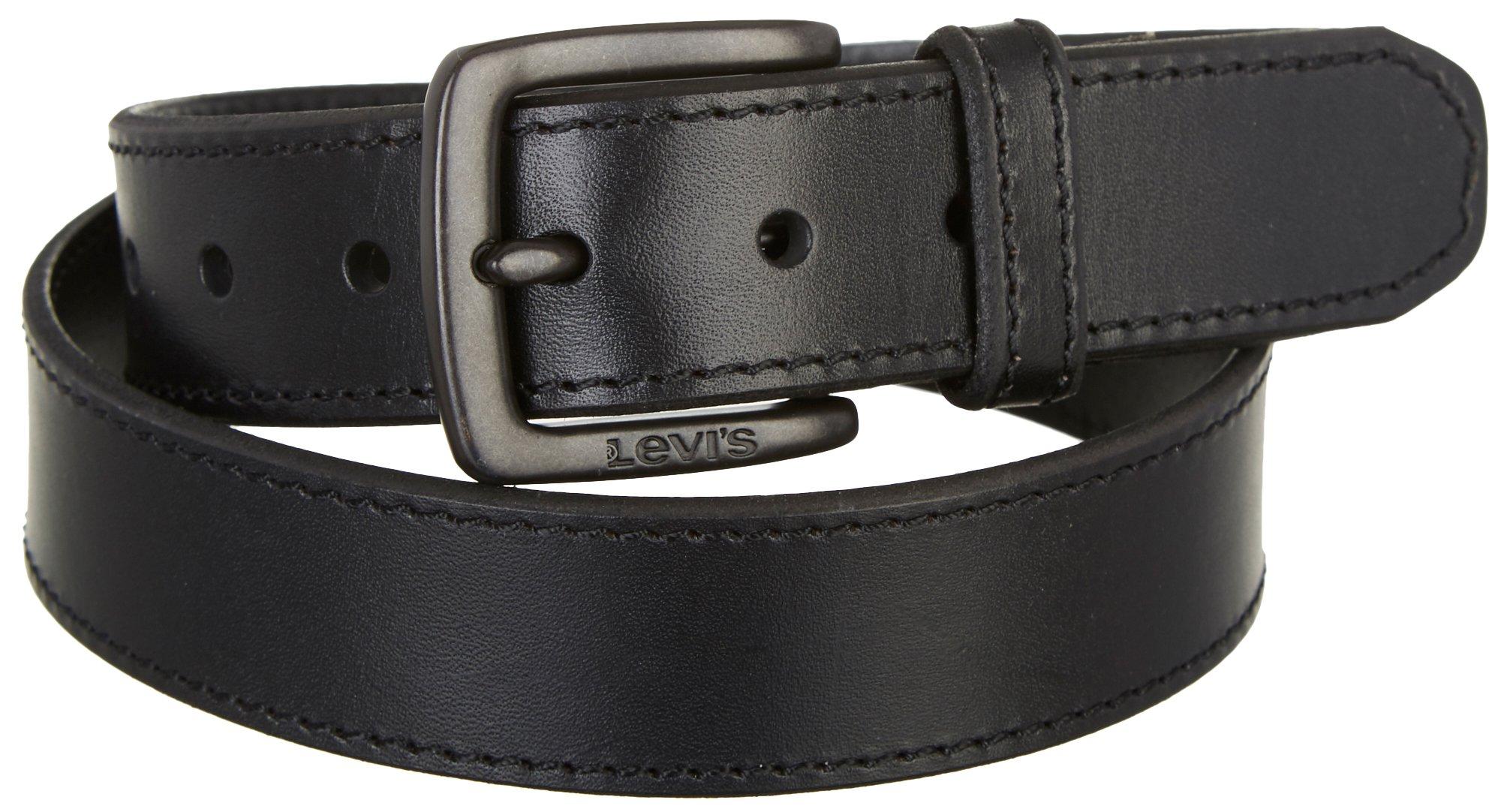 Mens 38mm Metal Stitch Trim Belt
