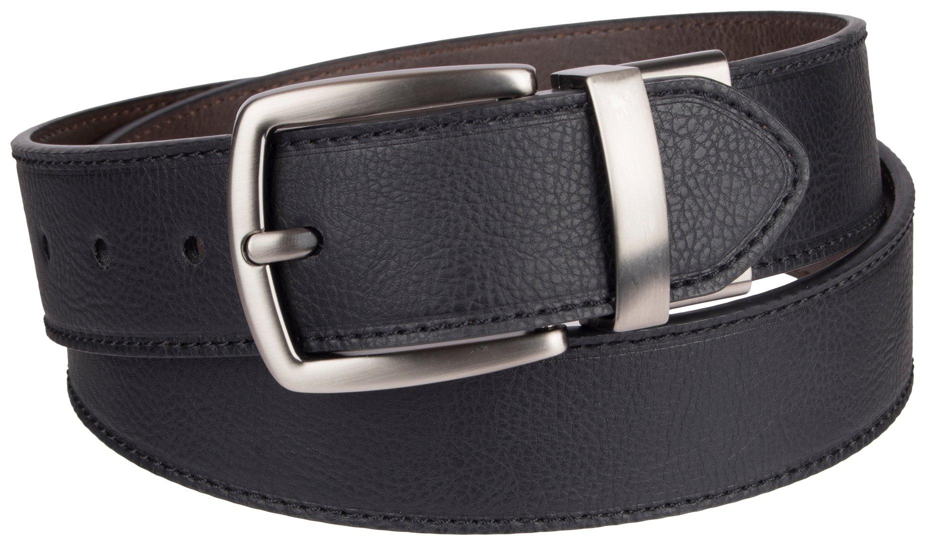 Columbia Mens Cut Edge Reversible Leather Belt