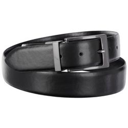 Steve Madden Mens Reversible Solid Leather Belt