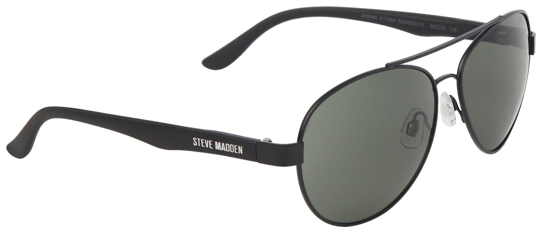 Steve Madden Mens Solid Aviator Sunglasses