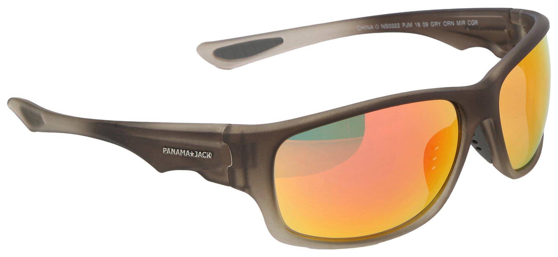 Panama Jack Mens Bamboo Mirror Sunglasses
