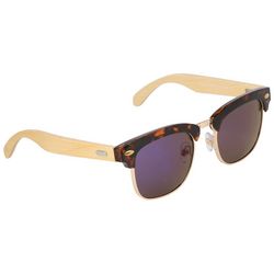 Panama Jack Mens Bamboo Mirror Classic Sunglasses