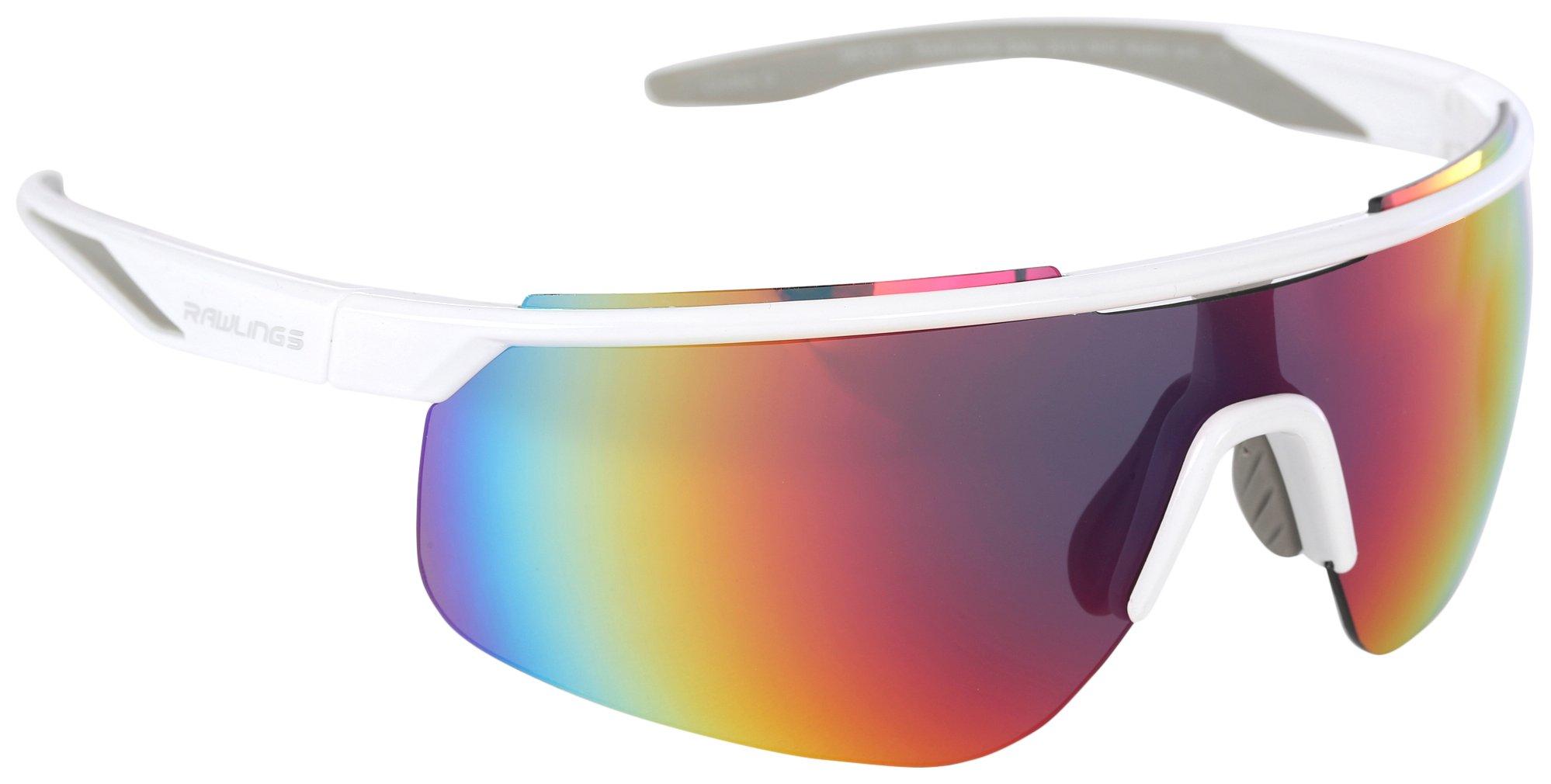 Rawlings Sport Wrap Glossy Plastic Mirrored Sunglasses