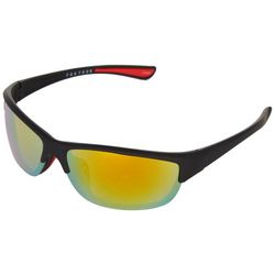 PGA Tour Mens Half Frame Mirrored Sport Sunglasses