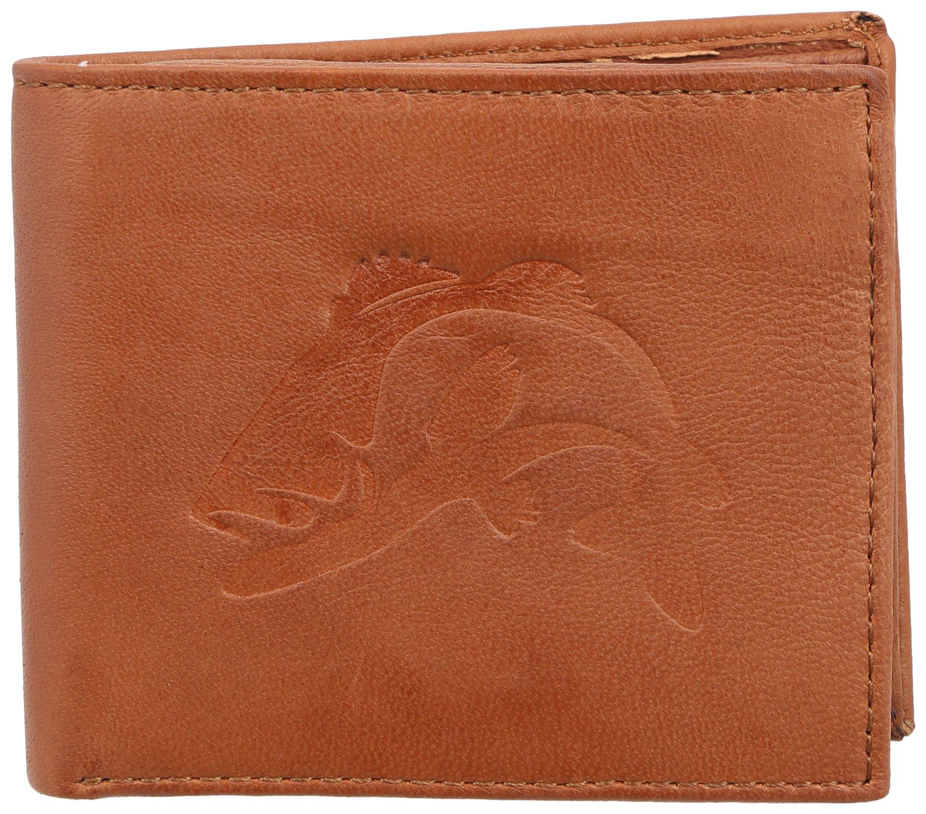 Mens Fish Leather Passcase Wallet