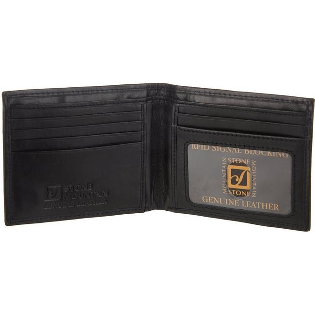 Stone Mountain Mens RFID Leather Trifold Wallet