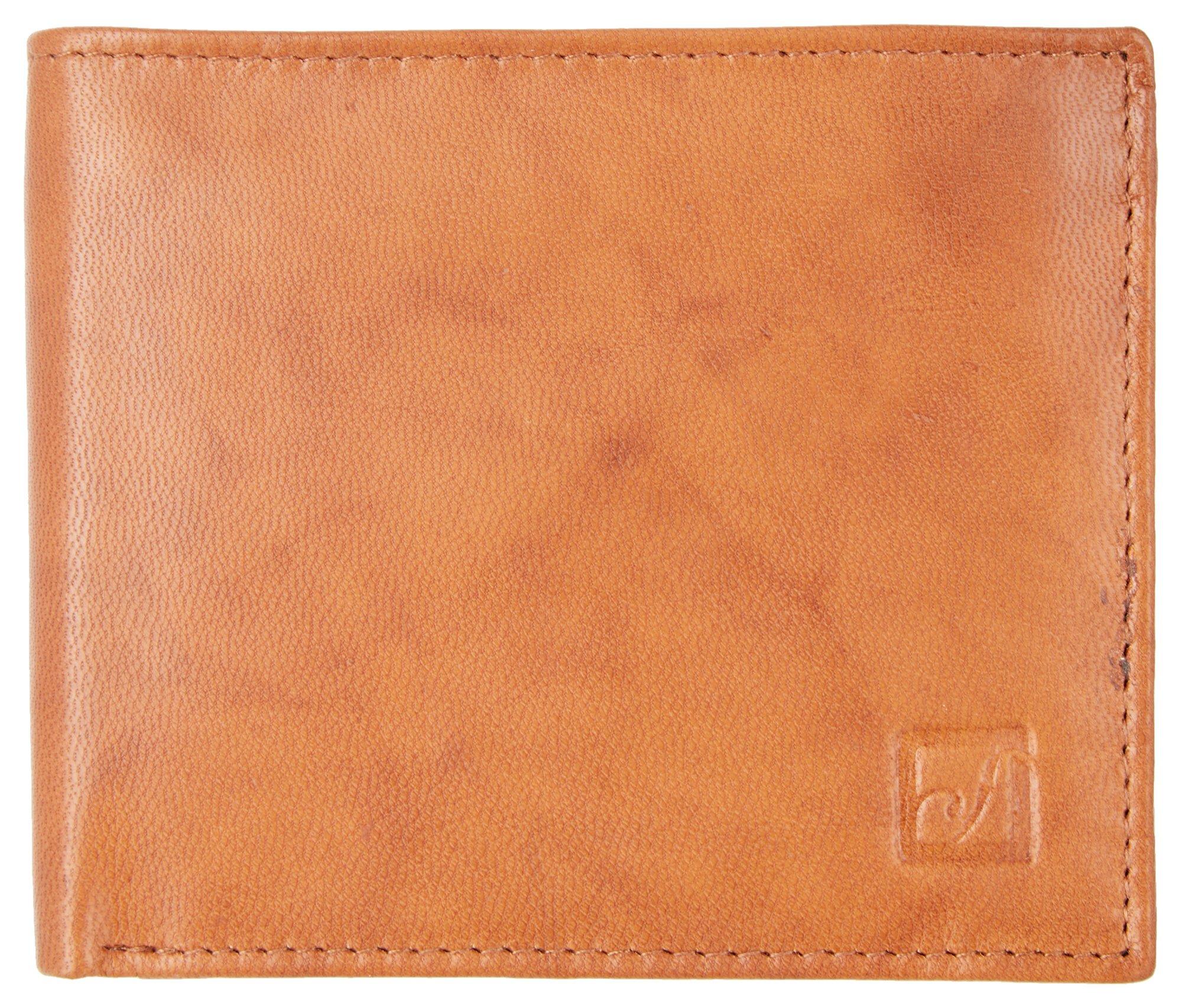 Stone Mountain Mens RFID Leather Zip Traveller Wallet