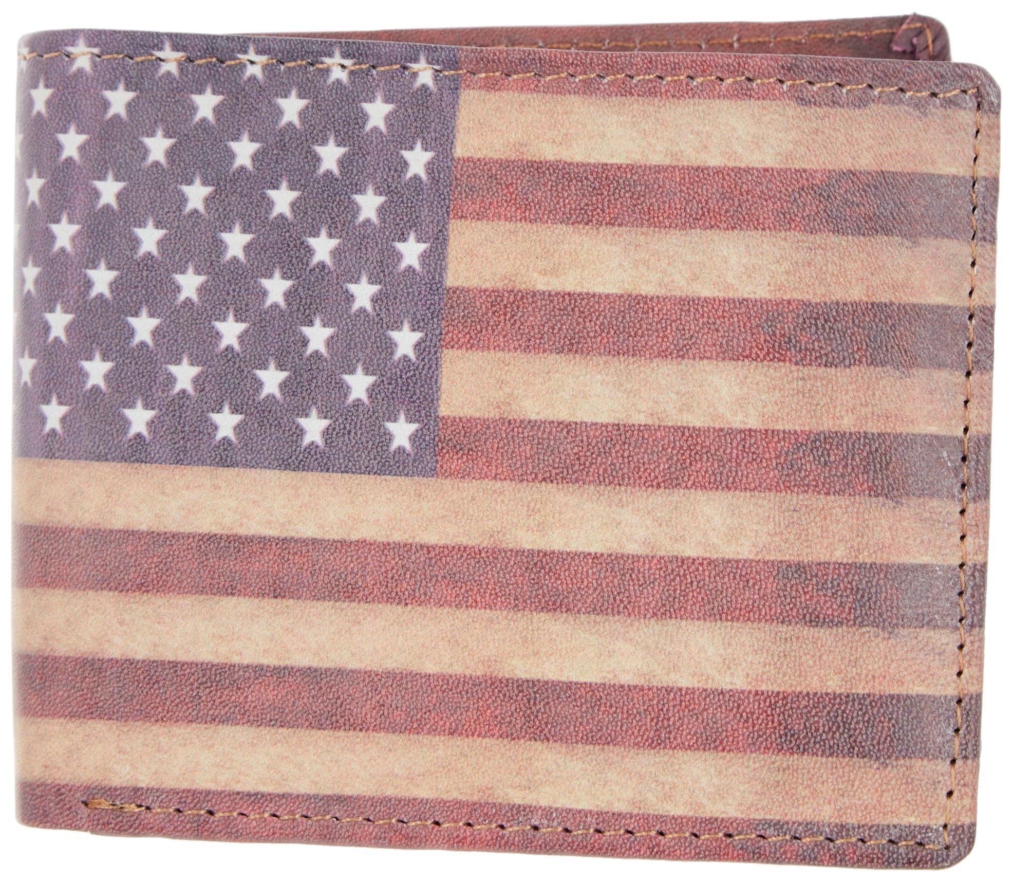 Stone Mountain Mens Americana Leather Passcase Wallet