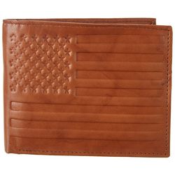 Stone Mountain Mens Americana Genuine Leather Bifold Wallet