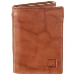 Stone Mountain Mens RFID Leather Zip Trifold Wallet