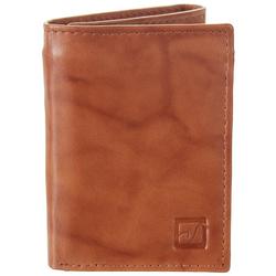 Mens RFID Leather Zip Trifold Wallet