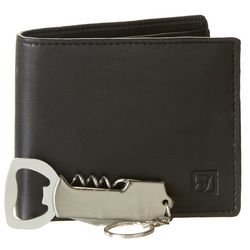 Stone Mountain Mens RFID Passcase Wallet & Opener Fob Set