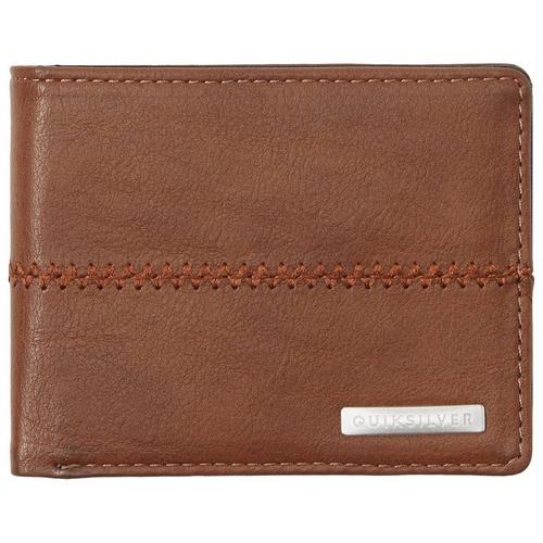 Quiksilver Mens Stitchy 3 Vegan Leather Bifold Wallet
