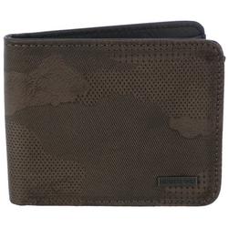 Mens RFID Camo Vegan Leather Bifold Wallet